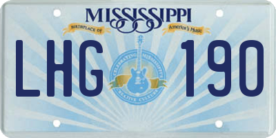 MS license plate LHG190