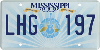 MS license plate LHG197