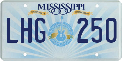 MS license plate LHG250