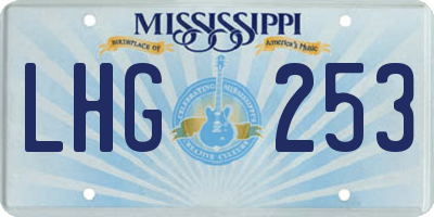 MS license plate LHG253