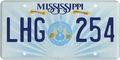 MS license plate LHG254