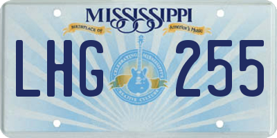 MS license plate LHG255