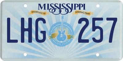 MS license plate LHG257