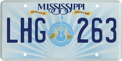 MS license plate LHG263
