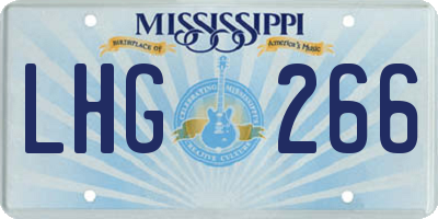 MS license plate LHG266