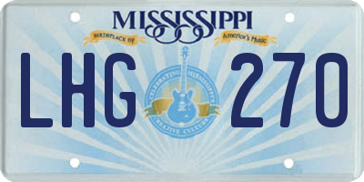 MS license plate LHG270