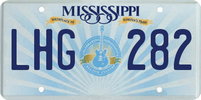 MS license plate LHG282