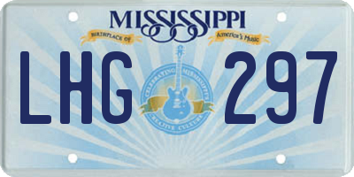MS license plate LHG297