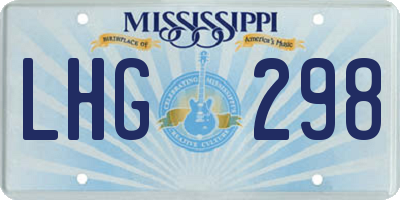 MS license plate LHG298