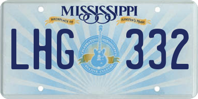 MS license plate LHG332