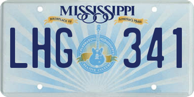 MS license plate LHG341
