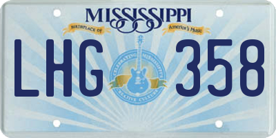 MS license plate LHG358