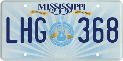 MS license plate LHG368