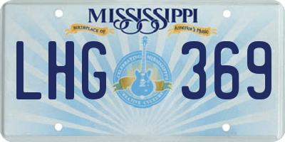 MS license plate LHG369