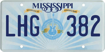 MS license plate LHG382