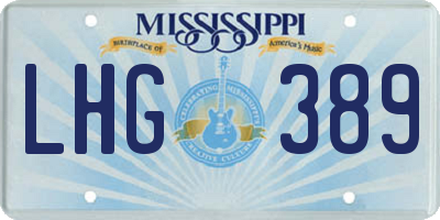 MS license plate LHG389