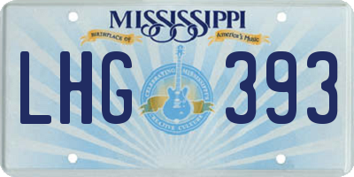 MS license plate LHG393