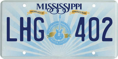 MS license plate LHG402