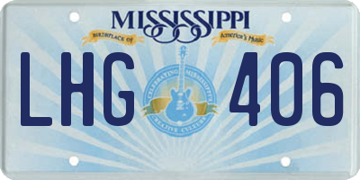 MS license plate LHG406