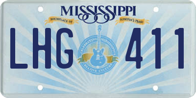 MS license plate LHG411