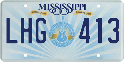 MS license plate LHG413