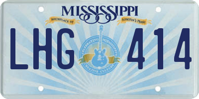 MS license plate LHG414