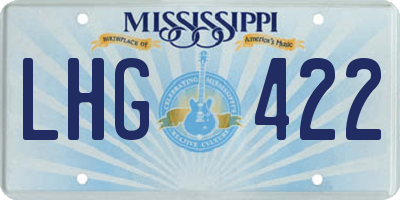MS license plate LHG422