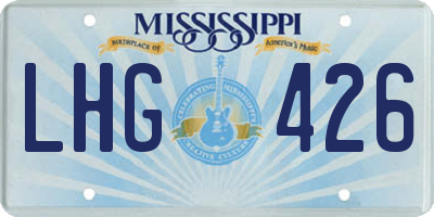 MS license plate LHG426