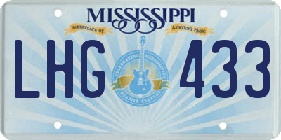 MS license plate LHG433