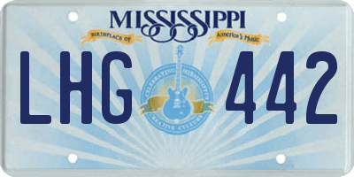 MS license plate LHG442