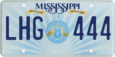 MS license plate LHG444