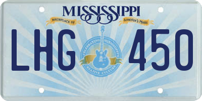 MS license plate LHG450