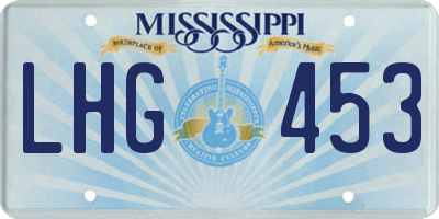MS license plate LHG453