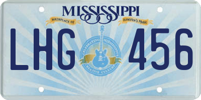 MS license plate LHG456