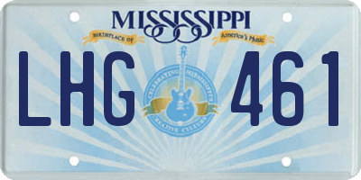 MS license plate LHG461