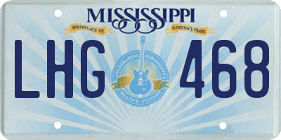 MS license plate LHG468