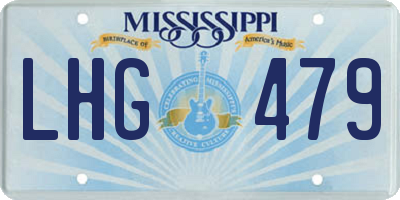 MS license plate LHG479