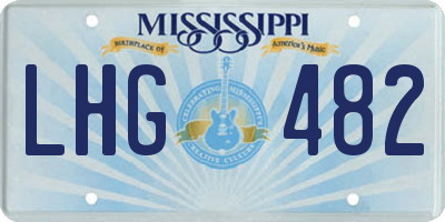MS license plate LHG482