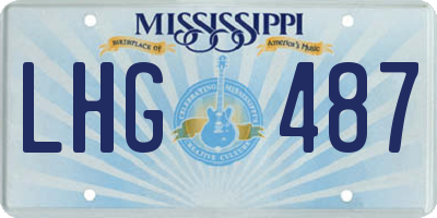 MS license plate LHG487