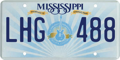 MS license plate LHG488