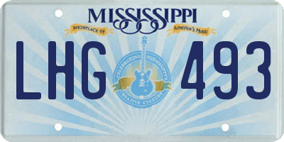 MS license plate LHG493