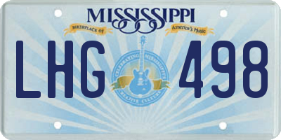 MS license plate LHG498