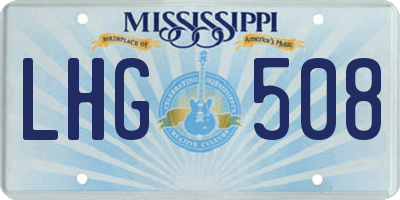 MS license plate LHG508