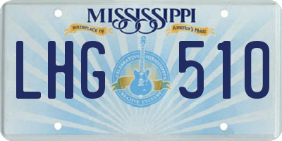 MS license plate LHG510