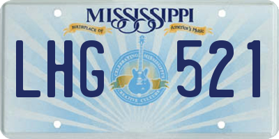 MS license plate LHG521