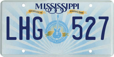 MS license plate LHG527