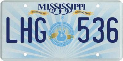 MS license plate LHG536