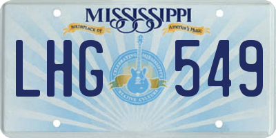 MS license plate LHG549