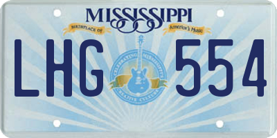 MS license plate LHG554