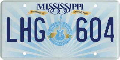 MS license plate LHG604